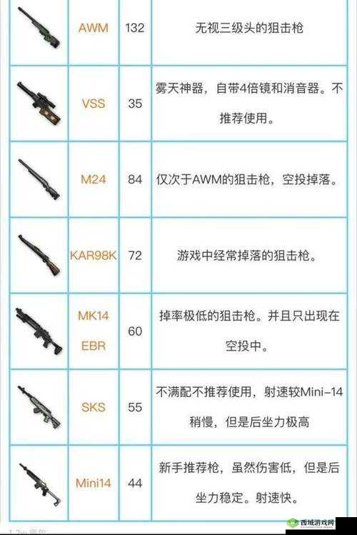 终结者2审判日狙击枪选择,推荐AWM